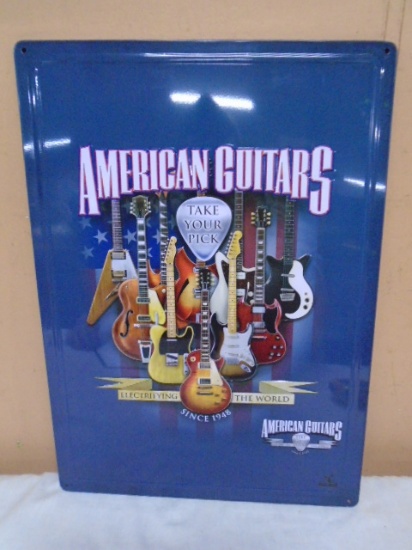 American Guitars Metal Sign