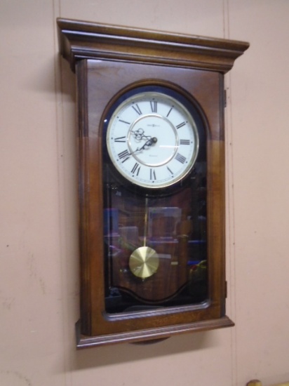 Beautiful Howard Miller Wood Case Wall Clock w/Westminster Chimes