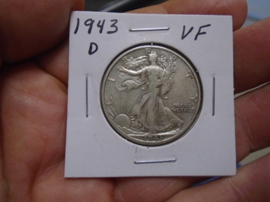 1943 D-Mint Walking Liberty Half Dollar