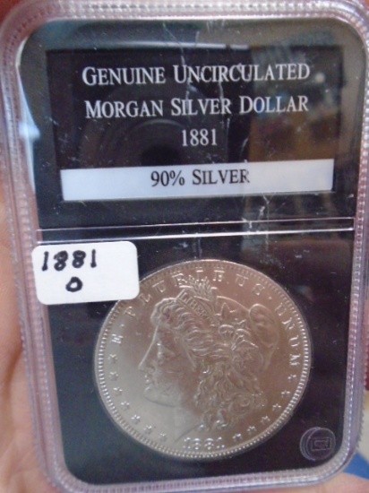1881 O-Mint Genuine Uncirculated Morgan Silver Dollar