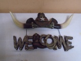 Cowboy Style Welcome Wall Art Piece