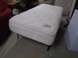 Twin Size XL Bed Complete w/ Metal Platform Frame & Englander Mattress