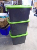 3pc Group of Sterilite Stoarge Totes