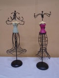 2 Dress Form Jewelry Holders