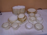 Large Group of Vintage Milk White Fire King Dishes