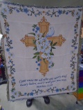 Brand New Inspirational Needlepoint Throw