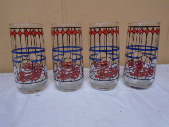 Set of 4 Pepsi Cola Glasses
