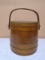 Vintage Wooden Bucket w/  Lid