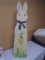 Large Wooden Painted Free Standing Easter Bunny