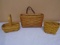 (2) Small Longaberger Baskets and Medium Key Basket