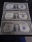 3pc Group of 1957 1 Dollar Silver Certificates