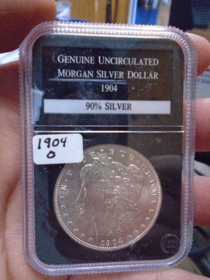 1904 O Mint Genuine Uncirculated Morgan Silver Dollar