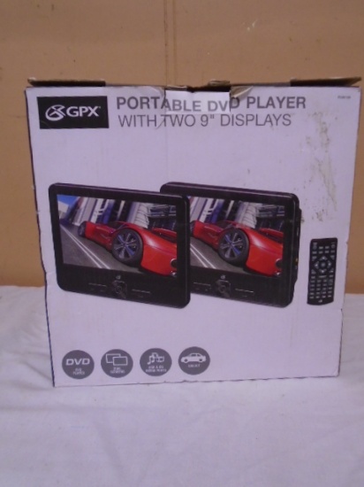 GPX Portable DVD Player w/ 2 9" Displays