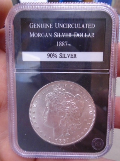 1887 Genuine Uncirculated Morgan Silver Dollar