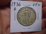1936 D Mint Walking Liberty Half Dollar