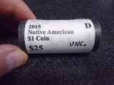 Full Roll 2015 Unc Native American $1 Coins