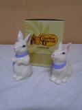 Set of Cracker Barrel Easter Bunny Salt and Pepper Shakers