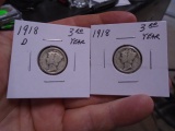 1918 D Mint & 1918 Mercury Dimes