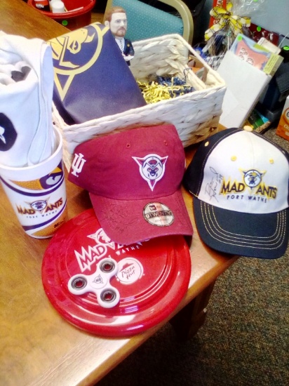 Mad Ants Gift Basket including 2 Autographed Hats with 4 Lower Level Tickets