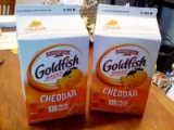 Qty. 2 Cheddar Goldfish Cracker Tubs 30 Oz Each