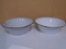 2 Vintage Porcelain Over Steel Pans