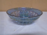 Beautiful Blue Carnival Glass Bowl