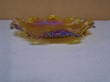 Vintage Indiana Glass Iridescent Carnival Ruffled Plate