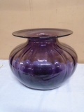 Large Purple Art Glass Vase