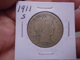1911 S-Mint Barber Half Dollar