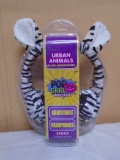 Urban Animals Zebra Plush Headphones