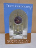 Thomas Kinkade Glass Dome Anniversary Clock w/Westminster Chime
