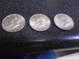 (3) 1968 Kennedy Half Dollars