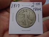 1917 Walking Liberty Half Dollar