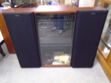 Sony Stereo System Complete In Cabinet