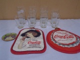 Group of Coca-Cola Glasses & Coke Itens