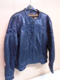 Ladies Leather Motorcycle Jacket w/ Zip Out Liner
