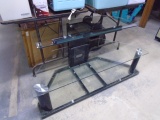 Glass & Metal 3 Tier Flat Panel TV Stand