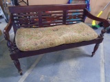 Solid Wood Bench w/ Cushions