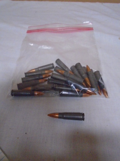 21 Rounds of 7.62x39 Rimfire Cartridges