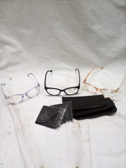 Qty. 3 Pair of Kokobin Reading Glasses prescrition +1.00 Power