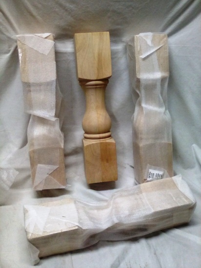 18"x4"x4" Traditional Solid Wood Bench Posts