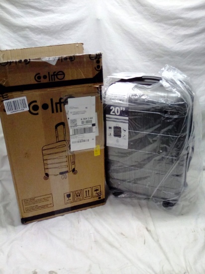 Coolife 20" 4 Wheeled Telescoping Handle Luggage Piece Charcoal Grey