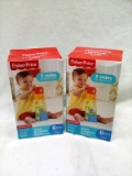 Pair of Fisher Price Stack and Explore Kids 5 Piece Block Sets