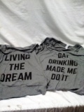 Pair of V-Neck Printed Shirts