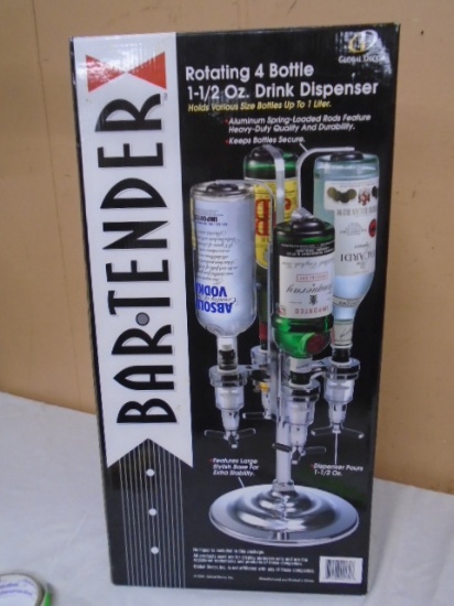 Bartender Rotating 4 Bottle 1 1/2 oz. Drink Dispenser