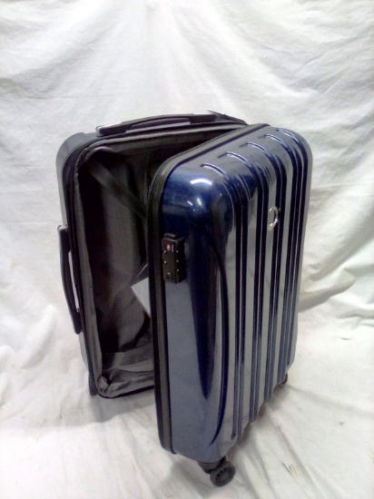 Delsey Hardside Blue 20" Telescoping Handle 4 Wheeled Luggage piece