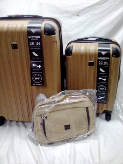 Midtown Travelers Club HardsideThree Piece Set Luggage Set