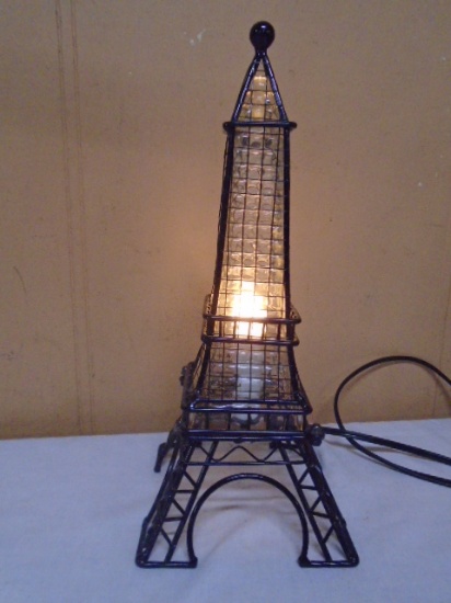 Metal Art & Glass Decorative Eifel Tower Lamp