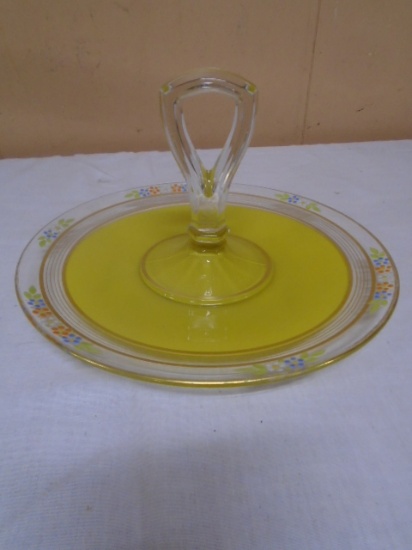 Beautiful Antique Glass Candy Plate