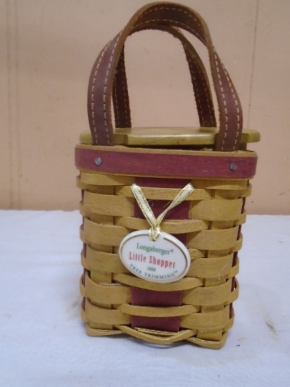 2008 Longaberger "Little Shopper" Tree Trimming Basket